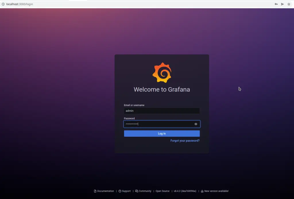 GrafanaLogin-1024x693 Setup Kubernetes cluster monitoring the easy way